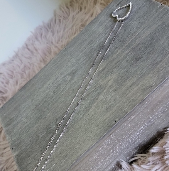 Swarovski Silver Heart Studded Pendant - Picture 6 of 14